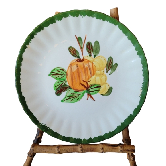 Vintage Blue Ridge Hand Painted Underglaze Southern Potteries Set of 4 Plates - Picture 4 of 9